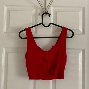 Cute red crop top from Fashion Nova